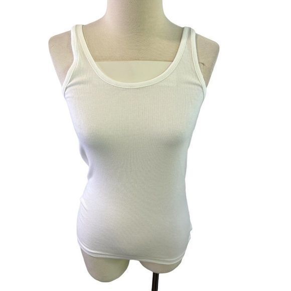 NWOT NORDSTROM White Ribbed Tank Top (S)‎ - Picture 8 of 8